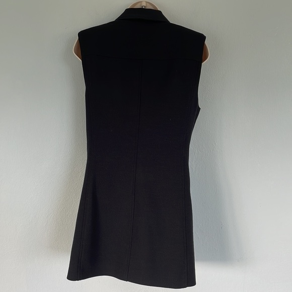 Veronica Beard black cotton oversized double breasted sleeveless vest size 4 - Picture 9 of 16